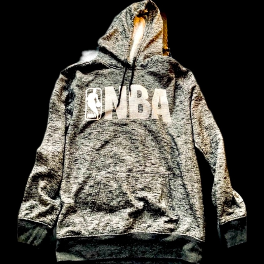 NBA Logo Hoodie | Black Gray White | Size Small